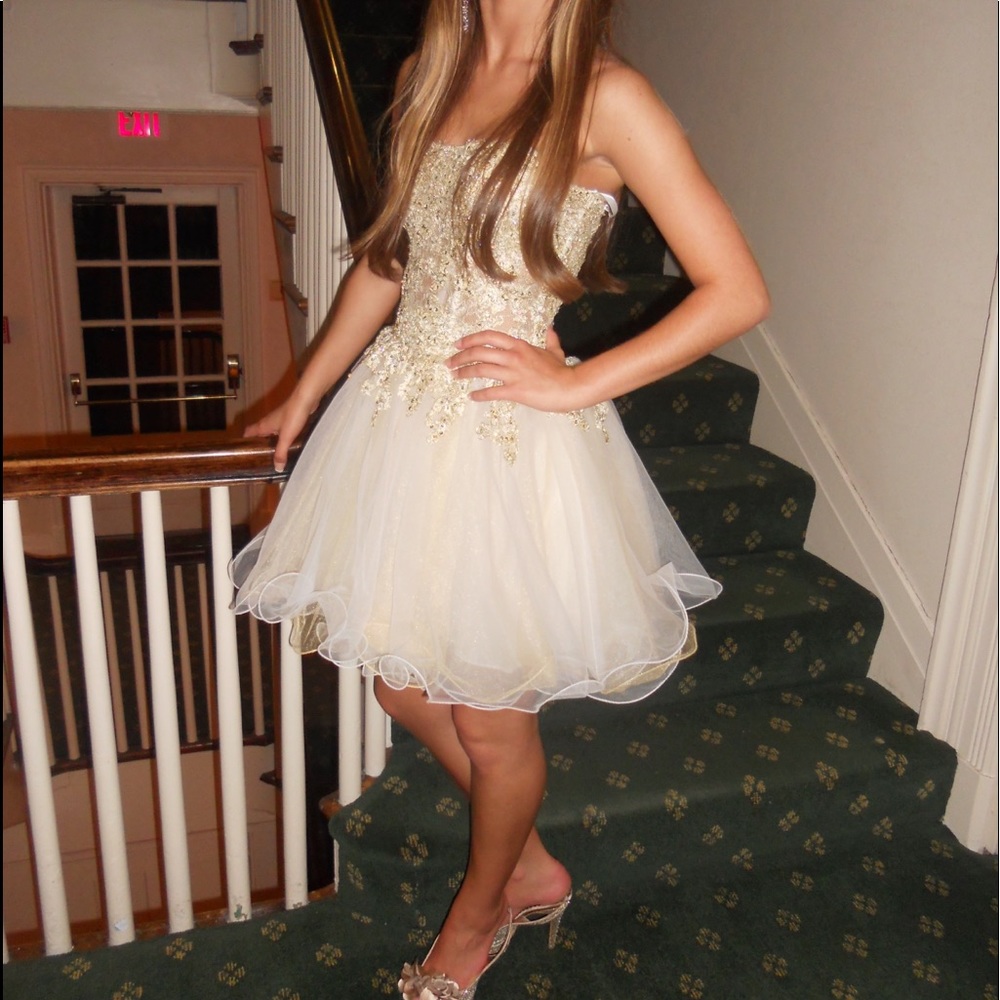 Formal Dress w/ Embellished Lace Bodice